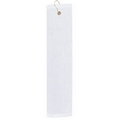Premium Golf Towel - Trifolded (White Embroidered)